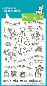 Lawn Fawn - cheesy christmas - clear stamp set