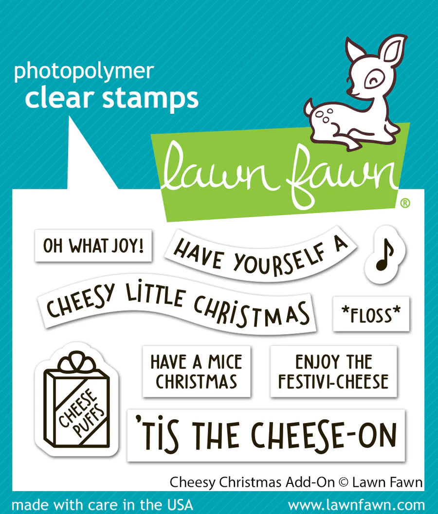 Lawn Fawn - cheesy christmas add-on - clear stamp set