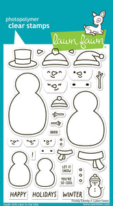 Lawn Fawn - frosty family - clear stamp set