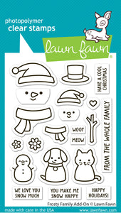 Lawn Fawn - frosty family ad-on - clear stamp set