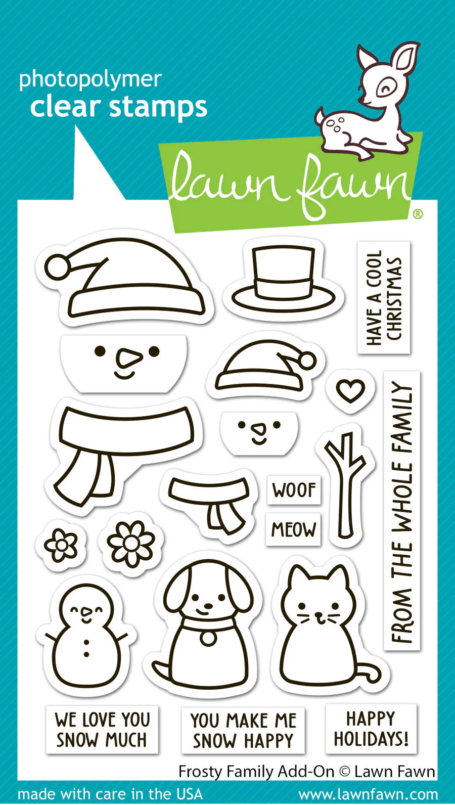 Lawn Fawn - frosty family ad-on - clear stamp set