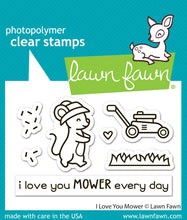 Cargar imagen en el visor de la galería, Lawn Fawn - i love you mower - clear stamp set - Design Creative Bling
