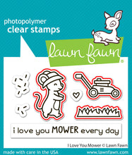 Carica l'immagine nel visualizzatore di Gallery, Lawn Fawn - i love you mower lawn cuts - lawn cuts - Design Creative Bling
