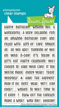 Load image into Gallery viewer, Lawn Fawn - henry's build-a-sentiment: birthday - clear stamp set - Design Creative Bling
