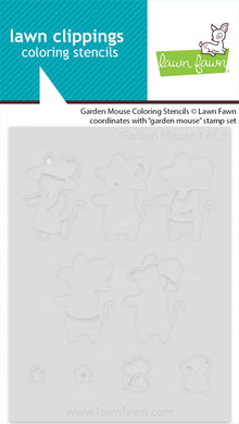 Lawn Fawn - garden mouse coloring stencils - lawn clippings - Design Creative Bling