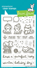 Load image into Gallery viewer, Lawn Fawn - Clear Acrylic Stamps - cozy cats - Design Creative Bling
