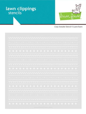 Lawn Fawn - cozy sweater stencil - lawn cuts - Design Creative Bling