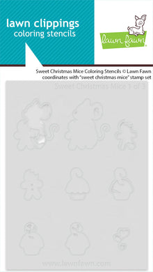 Lawn Fawn - sweet christmas mice coloring stencils - lawn cuts - Design Creative Bling