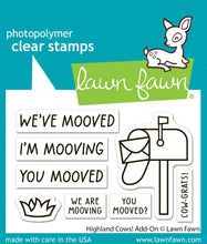 Load image into Gallery viewer, Lawn Fawn-Clear Stamps- highland cows! add-on
