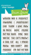 Lade das Bild in den Galerie-Viewer, Lawn Fawn-Clear Stamps- henry's build-a-sentiment: cat
