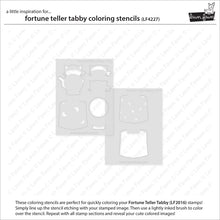 Carica l'immagine nel visualizzatore di Gallery, Lawn Fawn - fortune teller tabby coloring stencils - lawn cuts
