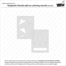 Carica l'immagine nel visualizzatore di Gallery, Lawn Fawn - fangtastic friends add-on coloring stencils - lawn cuts
