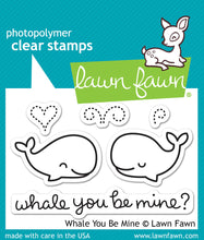 Cargar imagen en el visor de la galería, Lawn Fawn - whale you be mine - clear stamp set - Design Creative Bling
