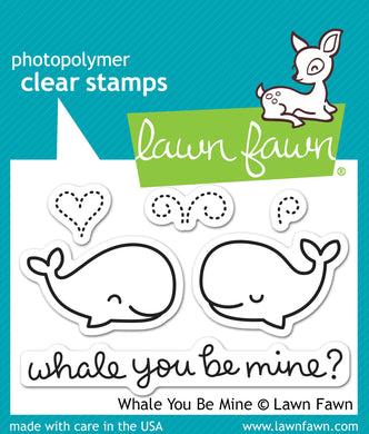 Lawn Fawn - whale you be mine - clear stamp set - Design Creative Bling