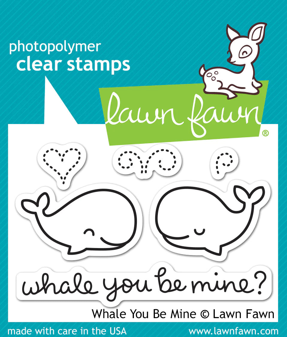 Lawn Fawn - whale you be mine - clear stamp set