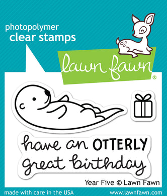 Lawn Fawn - year five - clear stamp set - Design Creative Bling