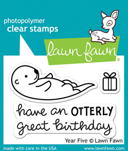 Lawn Fawn - year five - clear stamp set - Design Creative Bling