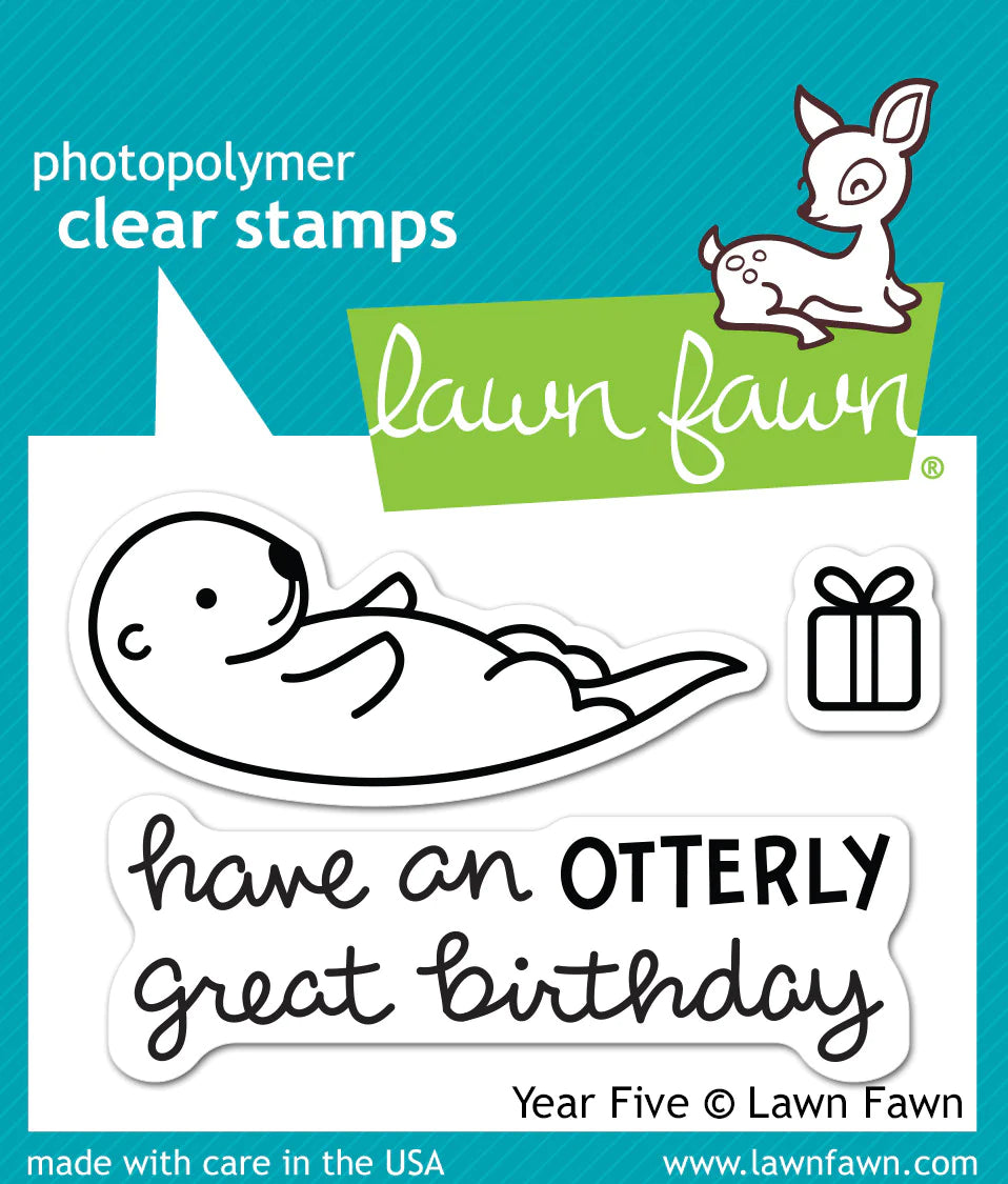 Lawn Fawn - year five - clear stamp set - Design Creative Bling