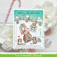 Load image into Gallery viewer, Lawn Fawn - reveal wheel little snow globe: bear add-on set - lawn cuts - lawn cuts - Design Creative Bling
