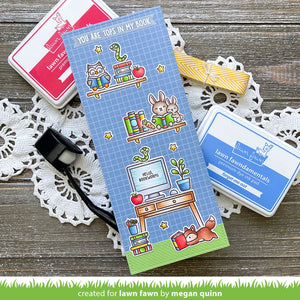 Lawn Fawn - little woodland library - clear stamp set