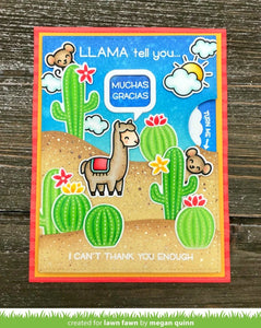 Lawn Fawn - llama tell you - clear stamp set - Design Creative Bling