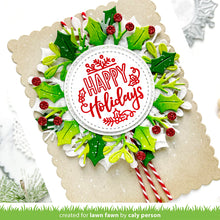 Load image into Gallery viewer, Lawn Fawn - magic iris holly wreath add-on - lawn cuts - Design Creative Bling
