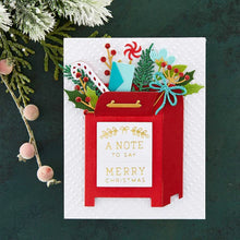 Load image into Gallery viewer, Spellbinders - Glimmer Hot Foil Plates - CHRISTMAS MAILBOX GREETINGS GLIMMER HOT FOIL PLATE FROM THE PARCEL &amp; POST COLLECTION - Design Creative Bling
