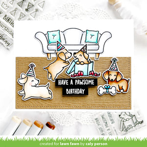 Lawn Fawn - pawsome birthday - clear stamp set - Design Creative Bling
