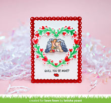 Cargar imagen en el visor de la galería, Lawn Fawn - heart wreath stencils - lawn cuts - Design Creative Bling
