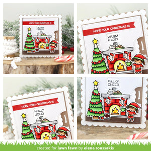 Lawn Fawn - reveal wheel holiday sentiments - clear stamp set