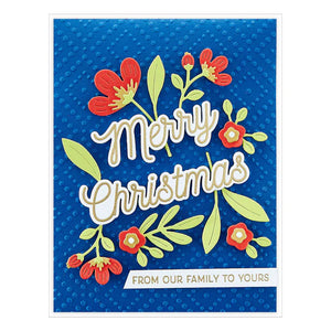 Spellbinders-Clear Stamp & Die Set-Many Merry Christmas Sentiments-CELEBRATE THE SEASON COLLECTION - Design Creative Bling