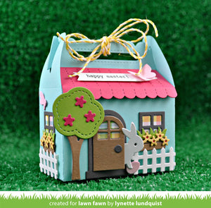 Lawn Fawn - scalloped treat box spring house add-on -lawn cuts - Design Creative Bling