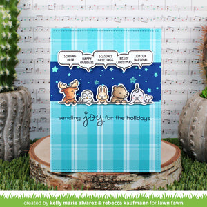 Lawn Fawn - simply celebrate winter critters add-on - clear stamp set