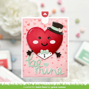 Lawn Fawn - stitched happy heart - lawn cuts - Design Creative Bling