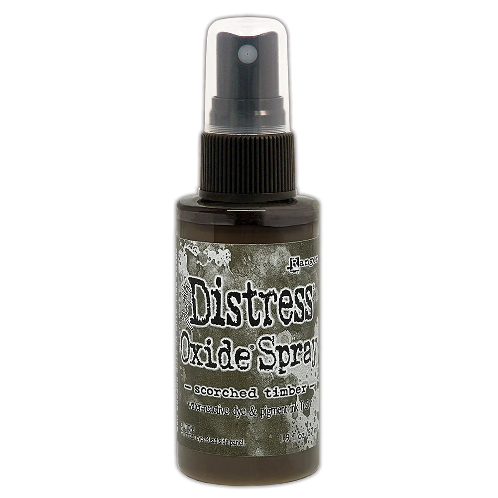 Tim Holtz Distress® Oxide® Spray Scorched Timber ( January 2024 New Color) - Design Creative Bling