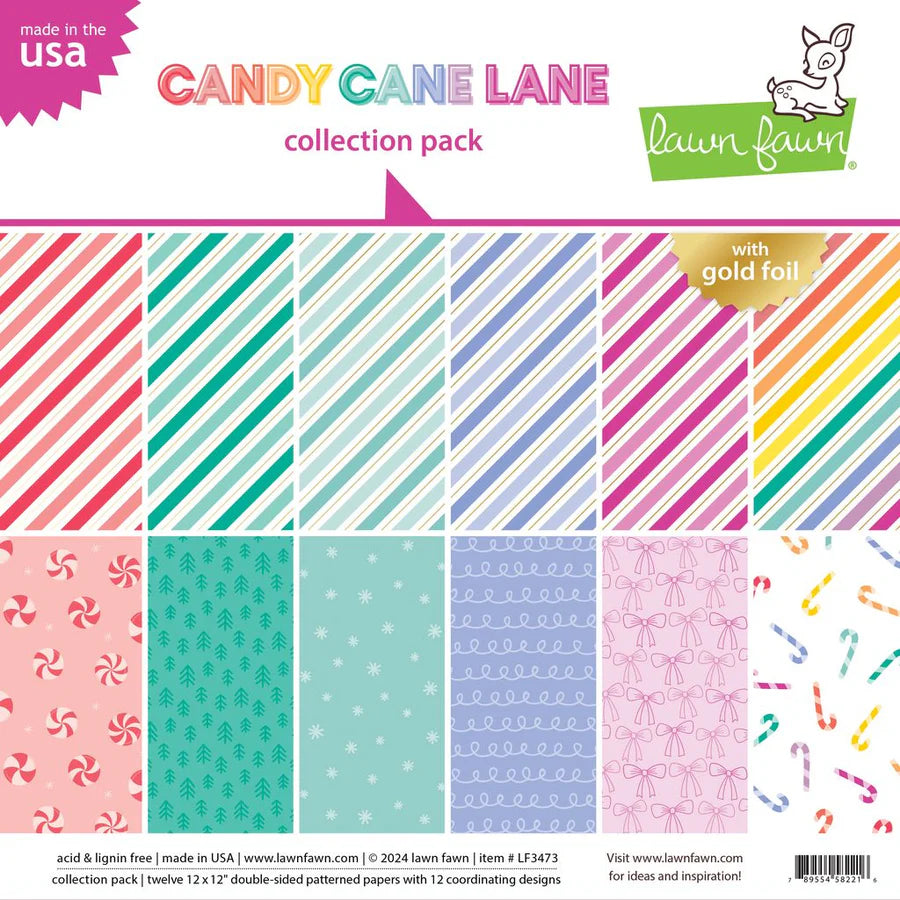 Lawn fawn - candy cane lane collection pack - 12x12