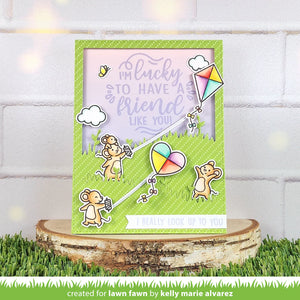 Lawn Fawn-Clear Stamps-give it a whirl messages: friends - Design Creative Bling