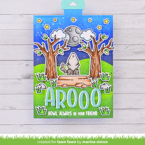 Lawn Fawn - wolf before 'n afters - clear stamp set