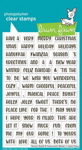 Lawn Fawn - henry's build a sentiment: winter - clear stamp set