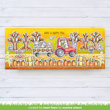 Lawn Fawn - Hay There, Hayrides! - clear stamp set