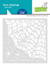 Load image into Gallery viewer, Lawn Fawn - spiderweb background stencils - lawn cuts
