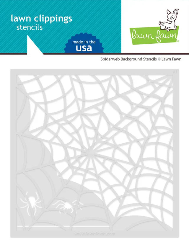 Lawn Fawn - spiderweb background stencils - lawn cuts