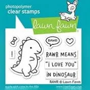 Load image into Gallery viewer, Lawn Fawn - rawr - clear stamp set - Design Creative Bling
