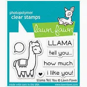 Lawn Fawn - llama tell you - clear stamp set - Design Creative Bling