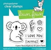 Carica l&#39;immagine nel visualizzatore di Gallery, Lawn Fawn - i love you(calyptus) - clear stamp set - Design Creative Bling
