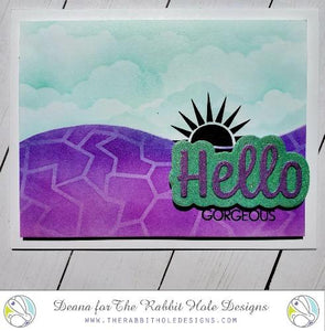 The Rabbit Hole Designs - Hello - Scripty Word with Shadow Layer Die Set