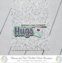 Carica l&#39;immagine nel visualizzatore di Gallery, The Rabbit Hole Designs - Hugs - Scripty Word with Shadow Layer Die Set
