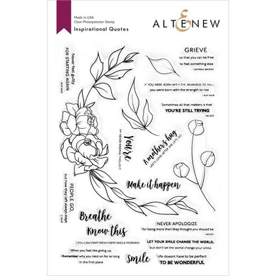 Altenew - Clear Stamp Set - Inspirational Quotes - Design Creative Bling