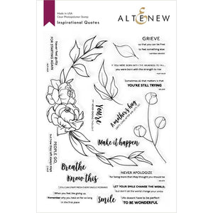 Altenew - Clear Stamp Set - Inspirational Quotes