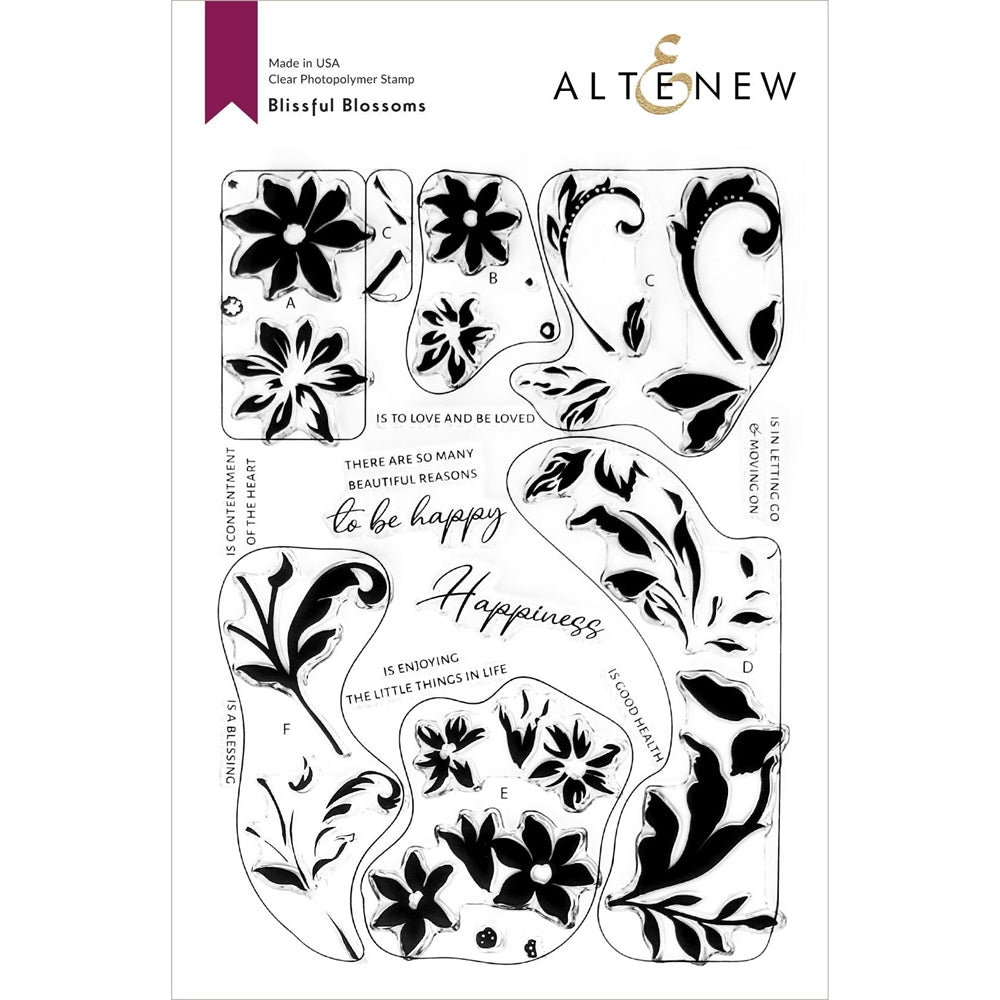 Altenew - Clear Stamp Set - Blissful Blossoms